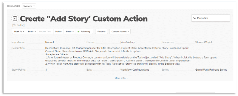 Dynamic Layout for Stories - AdaptiveWork configuration